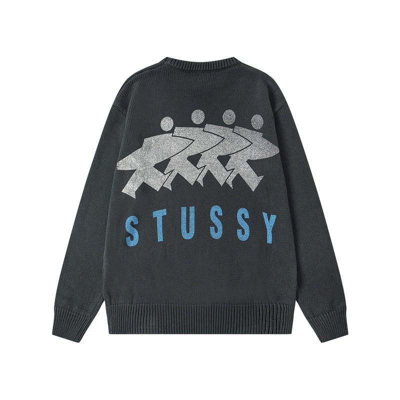 Sweter z dzianiny retro premium Unisex Oversize z okrągłym dekoltem Mieszanka wełny Pulower Codzienny