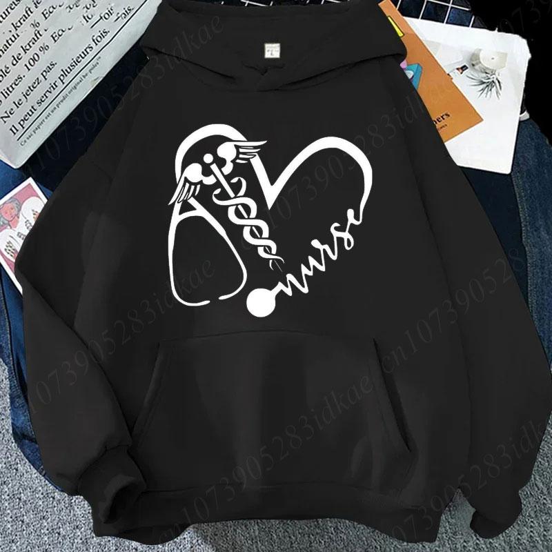 Registered Nurse RN Hoodies for Women Personalized Nurse Sweatshirt RN Nurse Funny Nursing Hoodies Registered Black Sweatshirt