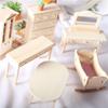 Dřevěná 1: 12 DIY Simulované hračky Kolébka Postýlka Domeček pro panenky Ložnice Domeček pro panenky Miniatura