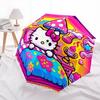 1pc Hello Kitty Mushroom Automatic Opening/Closing Umbrella - Portable Three-Fold Design with 8-Bone Iron Frame, Outdoor for Fans, Travelers, Daily Us