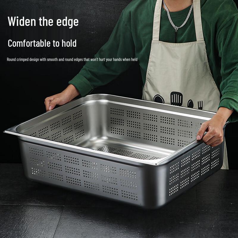 Edelstahl Lochblech Abtropf- und Servierpfanne