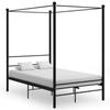 Day and Night - Day and Night Canopy Bed Frame Without Mattress Black Metal 120x200 Cm
