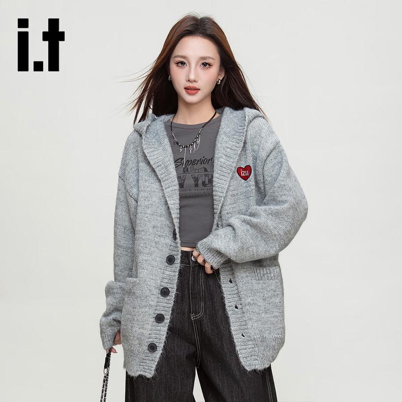 

Женский кардиган на пуговицах с капюшоном Izzue 3XL