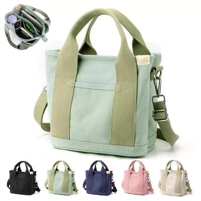 Vrouwen Canvas Tote Bag Grote Capaciteit Handtassen Schoudertassen Rits Crossbody Tas