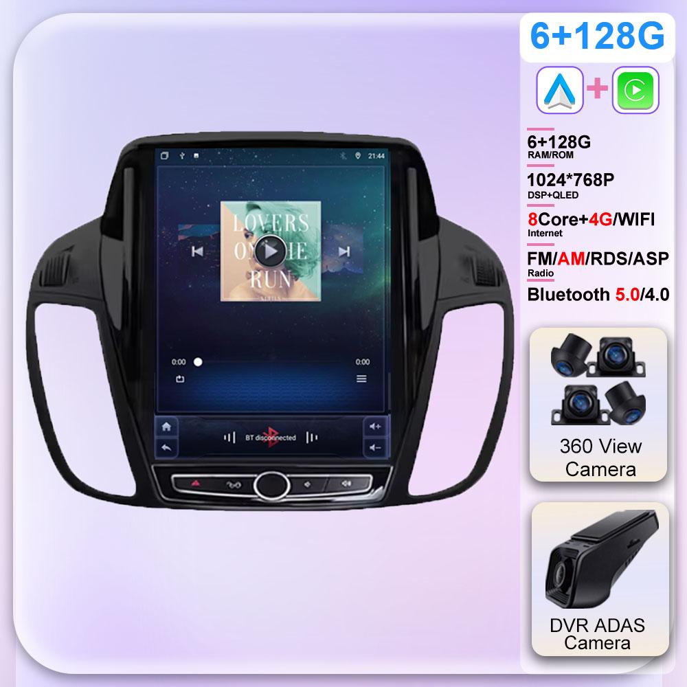9.7 Inch Android For Ford KUGA C-max Escape 2013 - 2015 Car Radio Auto Multimedia Player GPS Navigation Carplay 5G WIFI No 2Din