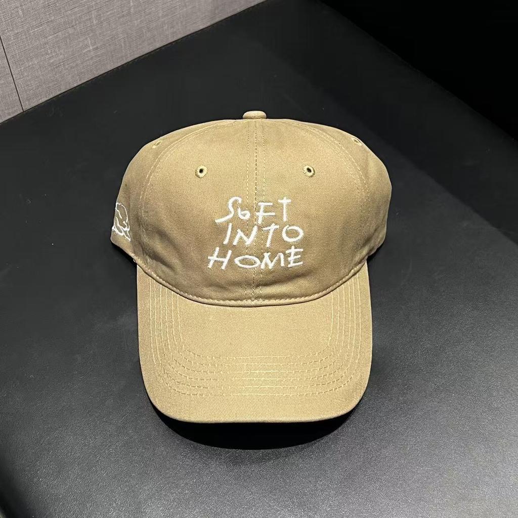 Korean Casual Soft Top Baseball Cap Children's Four Seasons Embroidery Letter Sunscreen Cap Student Big Head Shade Cap