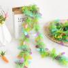 2M Easter Colorful Strips Hanging Garland Ornament DIY Wreath Crafts Spring Easter Home Decoration Kids Party Gift Rabbit Decor