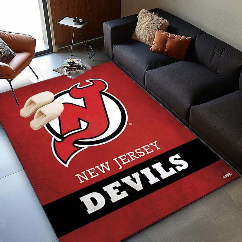 Jersey Devils Logo Area Rug Suitable for Indoor And Outdoor,Carpets for Kitchens, Homes, Offices, Living Rooms,Home Decor,Christmas Gift