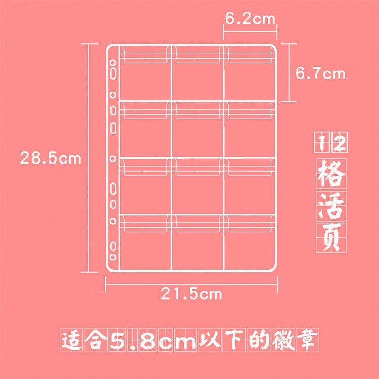 

Anime Badge & Pendant Display Case Protect Storage Folder 6 Sheets