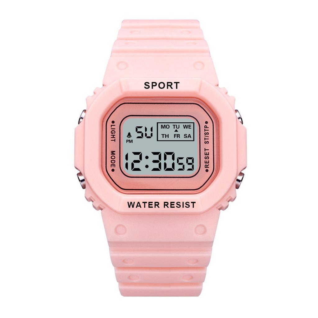 

1/2pcs LED Sports Watch Set for Boys Girls Student Electronic Watch Men Women Square Digital Watches Waterproof Rubber Clocks
