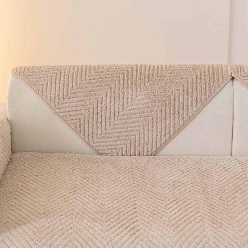 Plush Sofa Cushion Suitable for All Seasons Simple and Modern Dust-proof Sofa Cover for Living Room and Bedroom Decoration