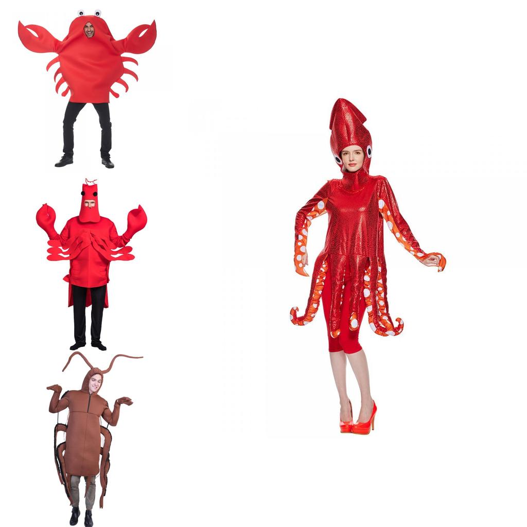 Cockroach Lobster Crab Animal Costume Party Dress Up Cosplay Suit For Adults Halloween Stage Performance
