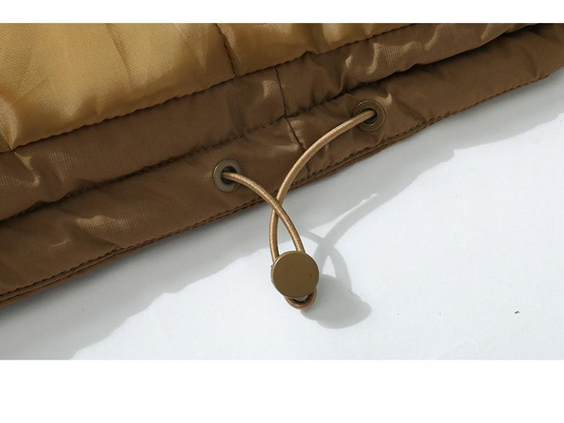 Gilet Matelassé Épais en Duvet et Coton pour Homme avec Col Montant - Vêtement d'Extérieur Automne/Hiver
