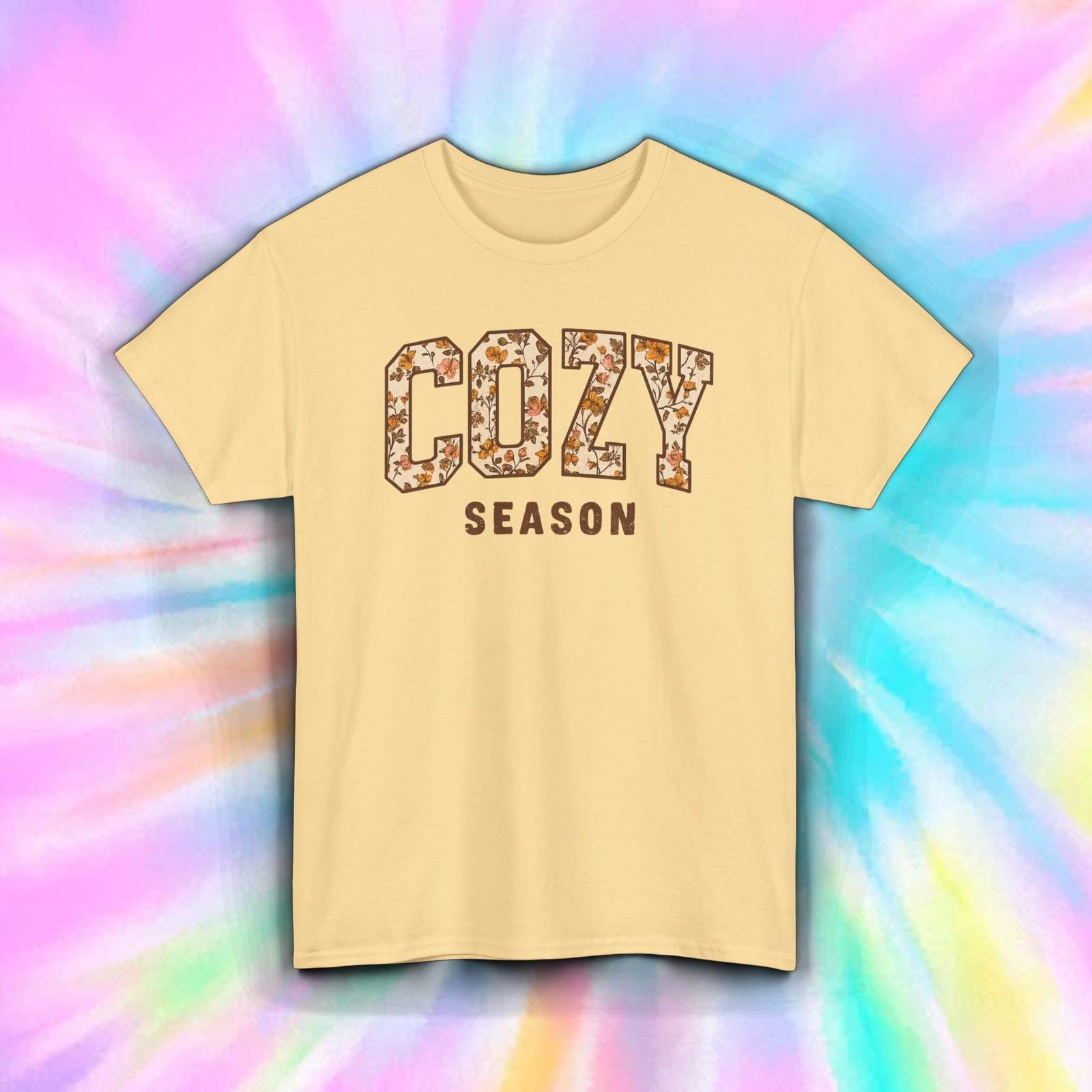 Cozy Season Fall Shirt | Autumn Leaves Pumpkin Spice Comfort Graphic Tee S-5XL M