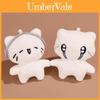 Cute Cat Plush Animal Keyring With Silver Keychain Decoration For Backpack