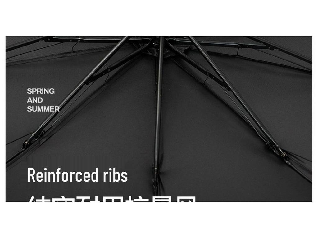 Large Dual-Use Umbrella for Sun and Rain, Manual Folding, Reinforced for Two, Black Glue Sunscreen, Suitable for Men and Women