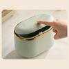 Mini Trash Can With Lid Small Trash Can Desk Trash Can Countertop Tiny Desktop Waste Garbage Bin Commercial Office Wastebasket