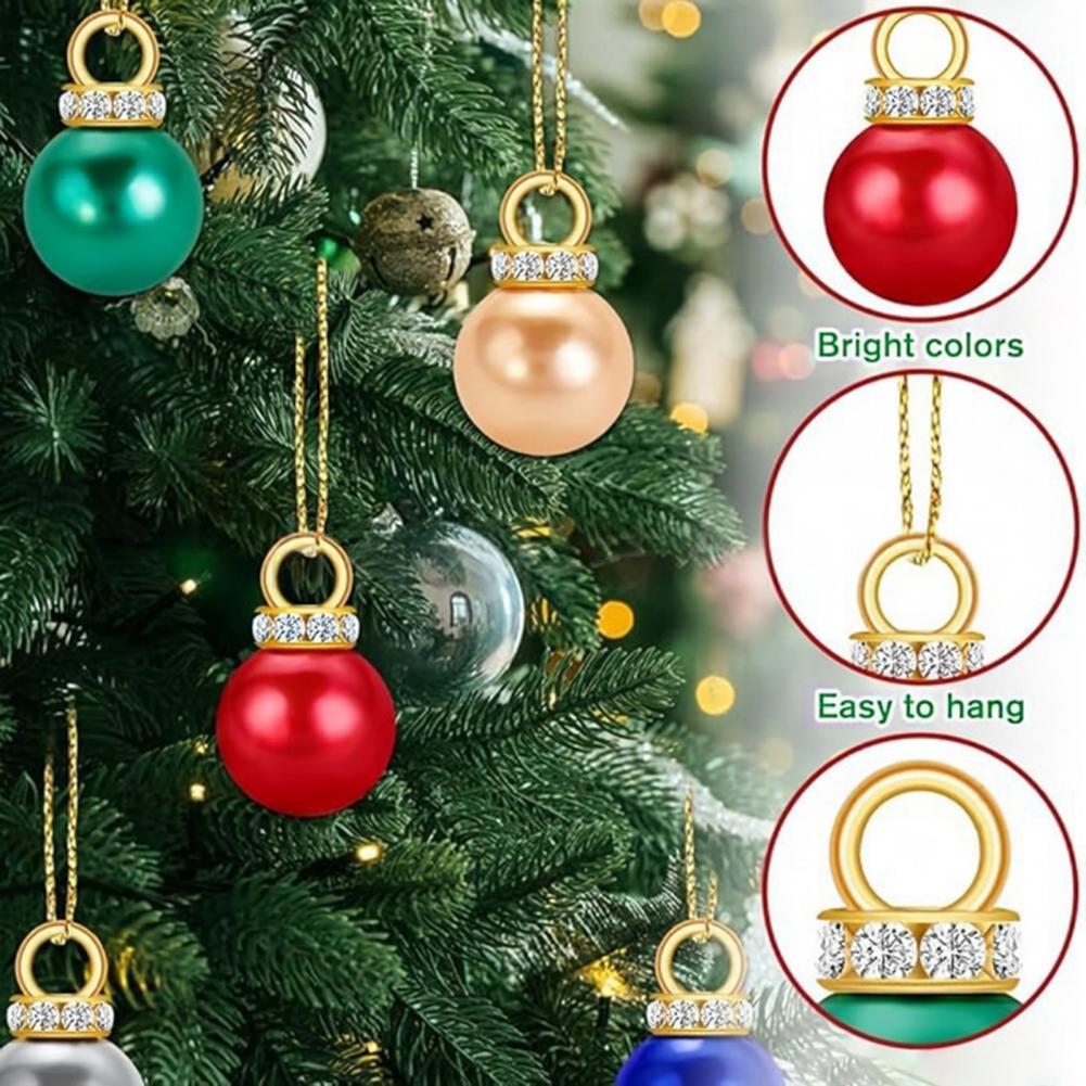 Christmas Tree Decorations Glossy Finish Christmas Ornaments 60pcs Shatterproof Mini Christmas Ball Ornaments for Xmas Tree