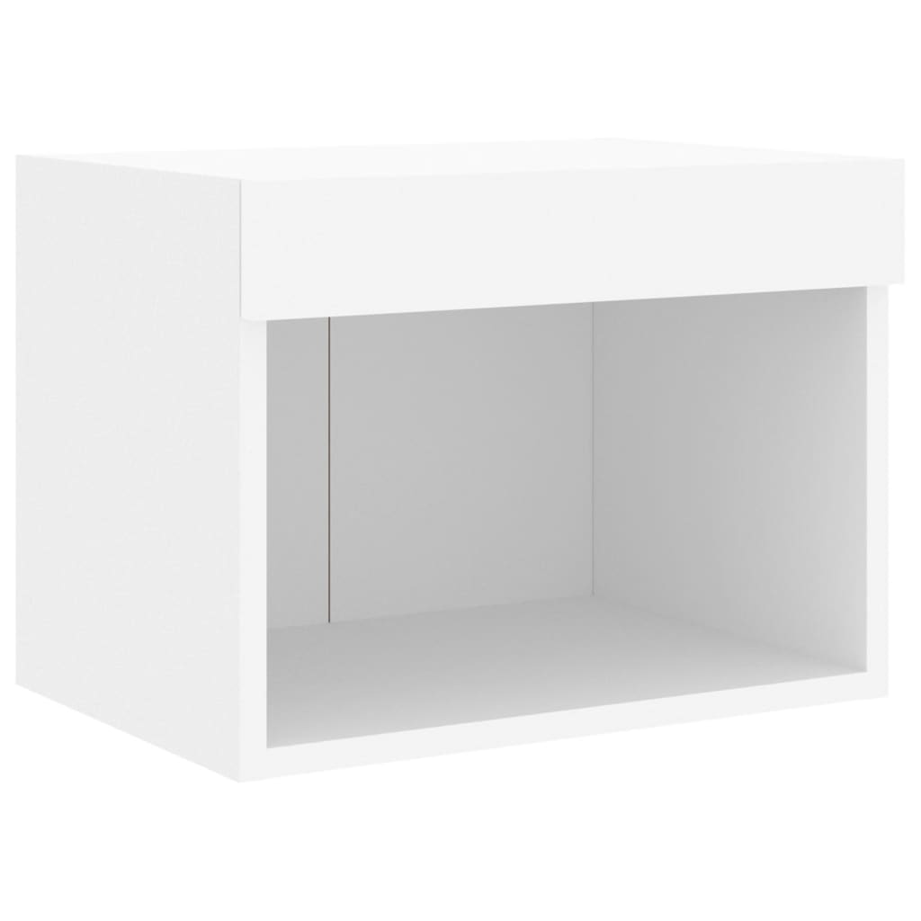 8-Piece TV Furniture Set with LED, White