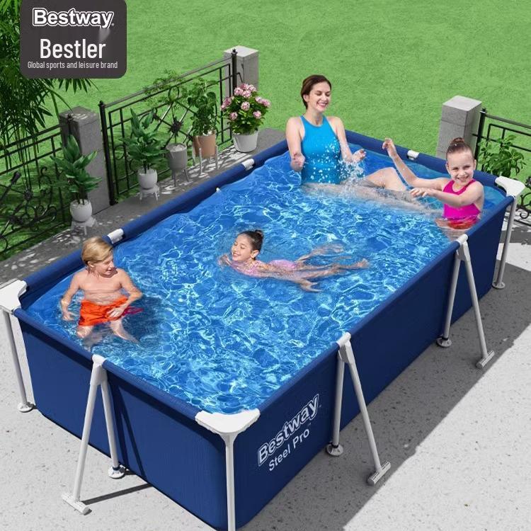 Bestway Inflatable Family Frame Pool for Children & Babies - Outdoor Folding Fish Pond