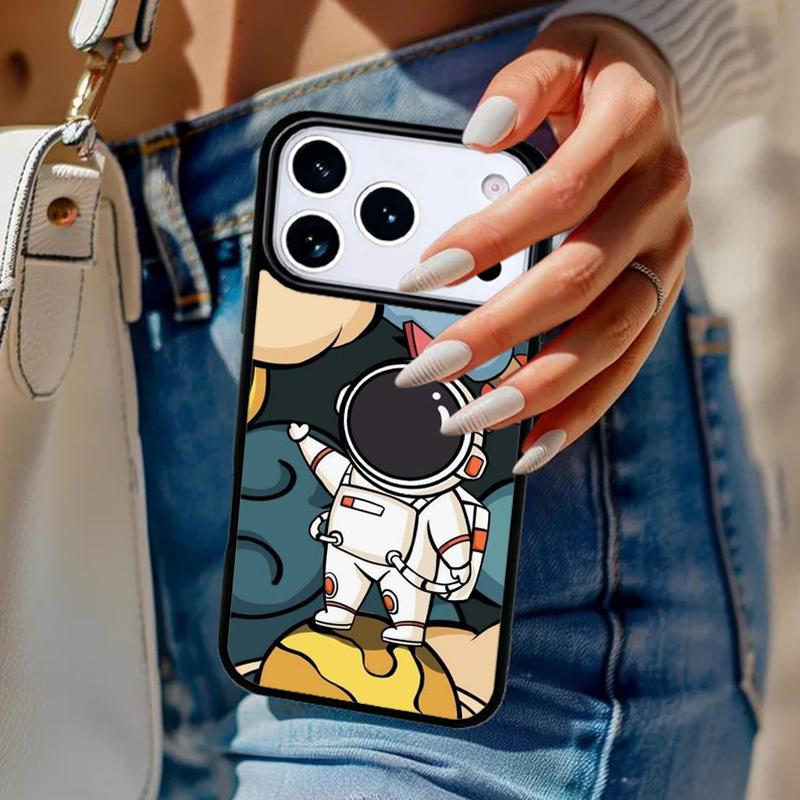 Rejoice Astronaut Phone Case For iPhone 17 Air 14 15 13 12 Max Cover For Apple 16e 11 Pro Max Plus Coque