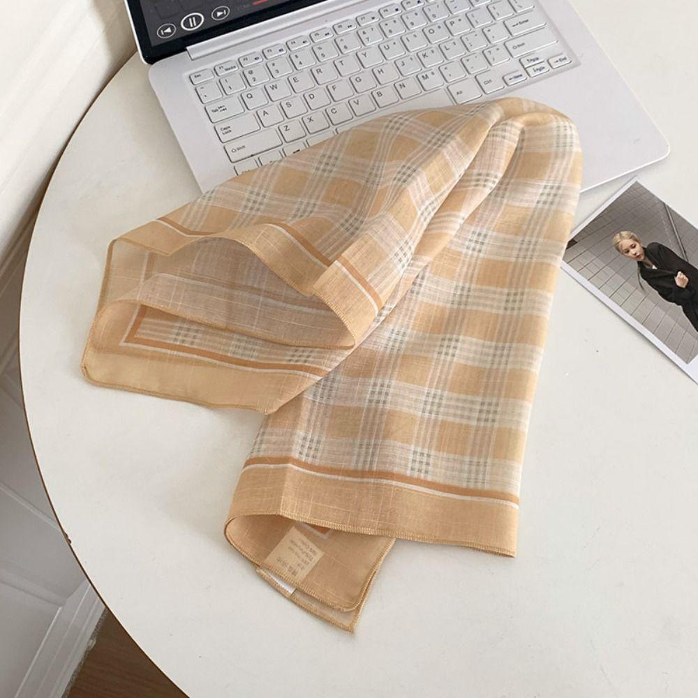 Lattice Fresh Floral Headband Silk Women Hair Band Elegant Summer Triangle Headscarf  Travel