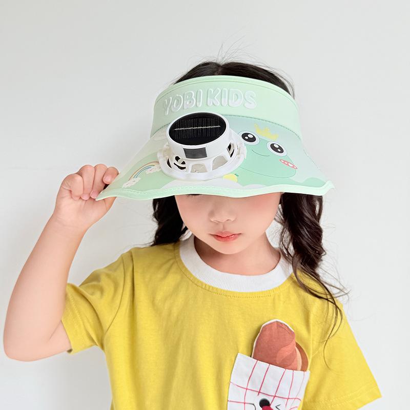 Solar Children's Fan Hat Summer Cartoon Sun Protection Sun Hat Girl Girl Outdoor Sun Hat