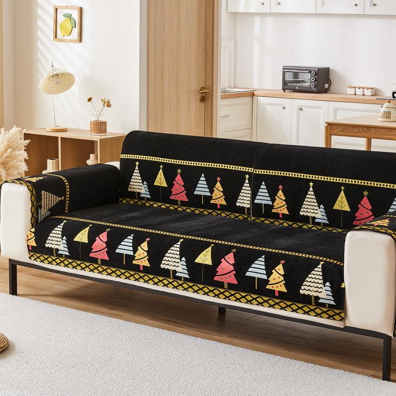 New Sofa Cushion Autumn And Winter Thickened Christmas All-Inclusive Universal Chenille Non-Slip Sofa Cover Dust Cover