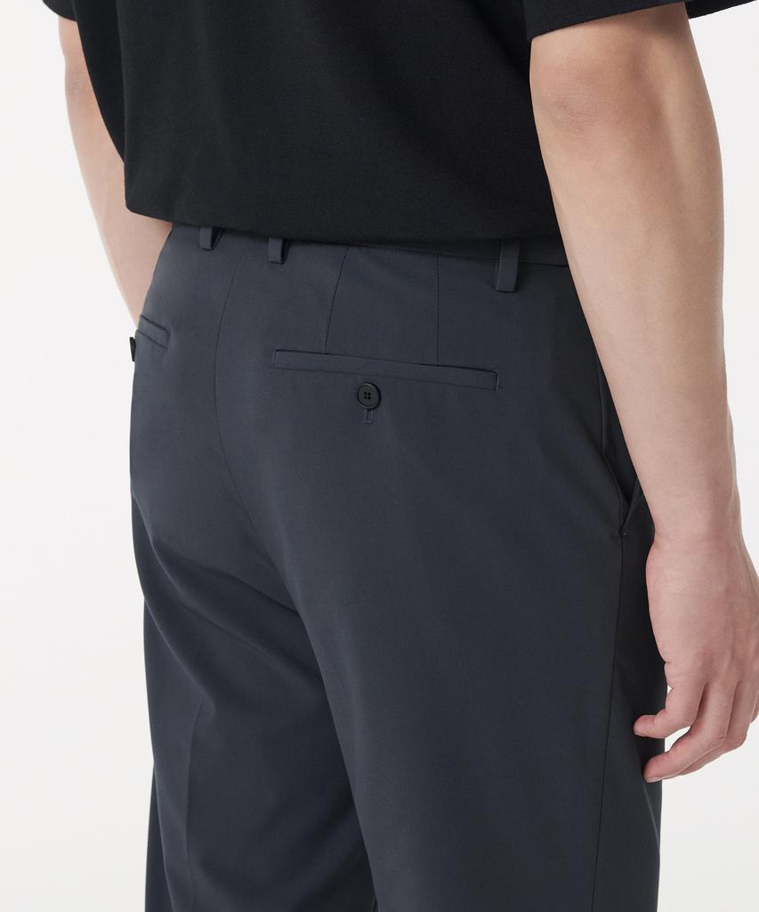 MUSINSA STANDARD [Cooltandard] Tapered Hidden Banding Crop Slacks [Iron Gray]
