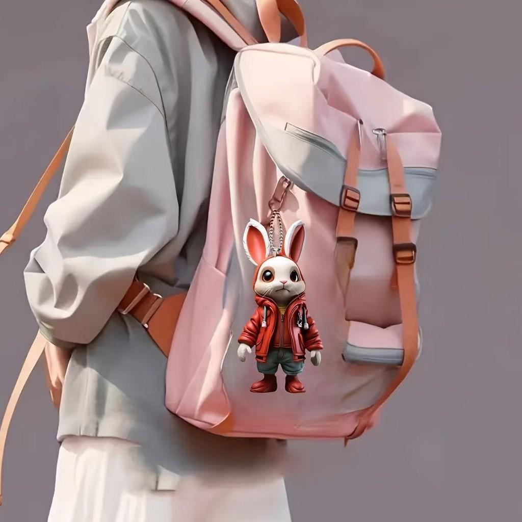 Rabbit Cartoon Cute Pattern Acrylic Pendant For Car Accessories Decoration