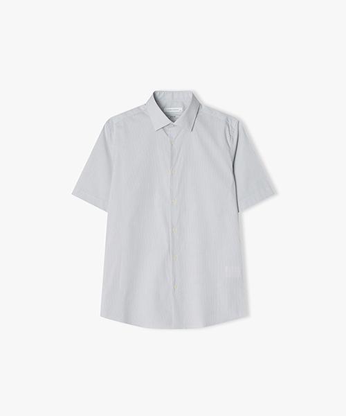 River Classy [25Ss] Llm31585 Gray Slim Fit Regular Collar Business Short Sleeve Shirt 95