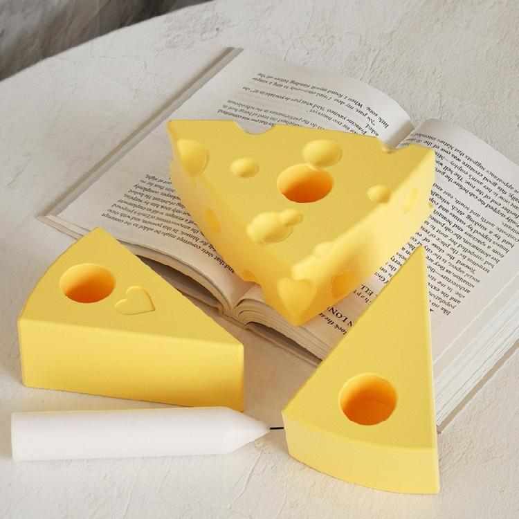 Candlestick Mold Candle Holder Mould Cheese Shaped Candelabrum Mold Easy Release Silicone Mold for Home Decoration