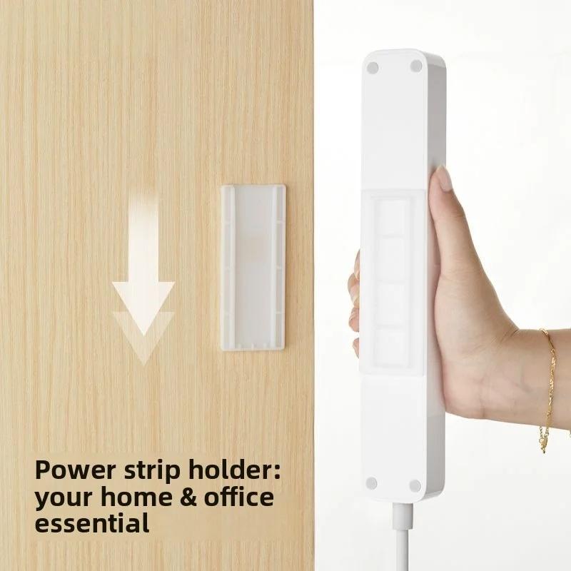 Wandmontierter Steckdosenleistenhalter Selbstklebender Schreibtisch-Steckdosenfixierer Fixierer Steckersteckdose Kabeldraht-Organizer-Ständer