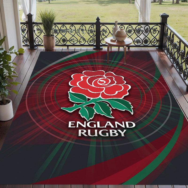 Soft Floor Carpet England Rugby Pattern Area Rug Decorative Mat For Home Room Decoration