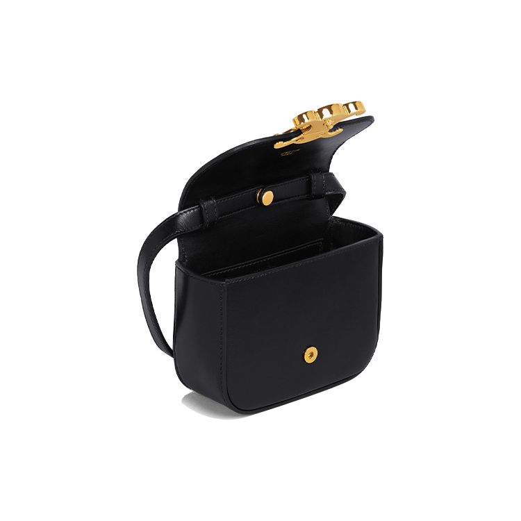 Celine Claude Lock Mini Shoulder Crossbody Bag Women bags Black Gold 10I513DPV-38NO