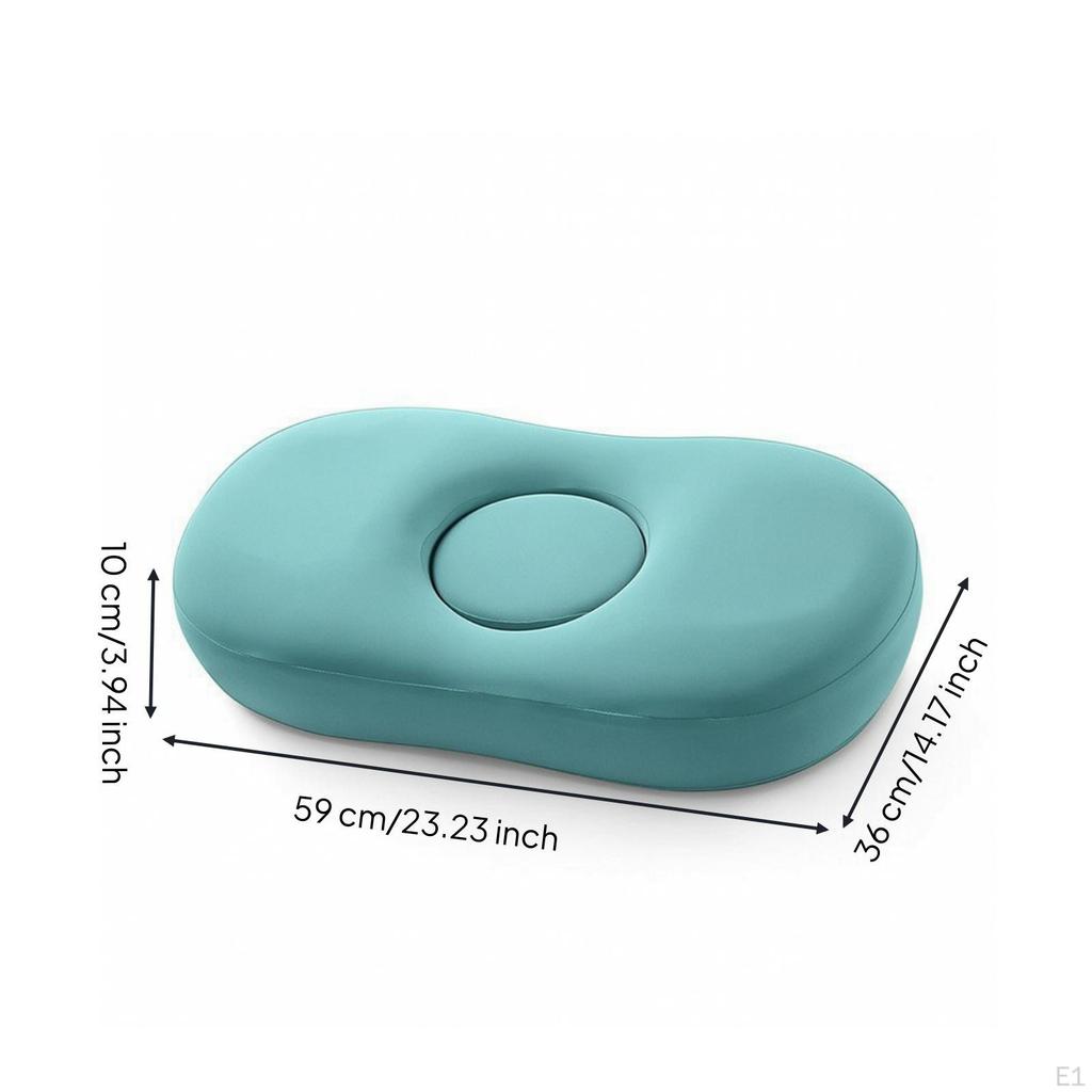 Hollow Shaped Pillow LowProfile with Center Opening Removable Cover for Back Sleepers, Bed,
