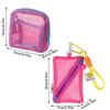 Portable Mesh Cosmetic Bag Dopamine Color Storage Makeup Case Women Mesh Toiletry Storage Pouch Organizer