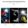 2000LM New COB Soft Lighting Headlights USB Rechargeable Fishing Lights Outdoor Camping Head-mounted Strong Headlights