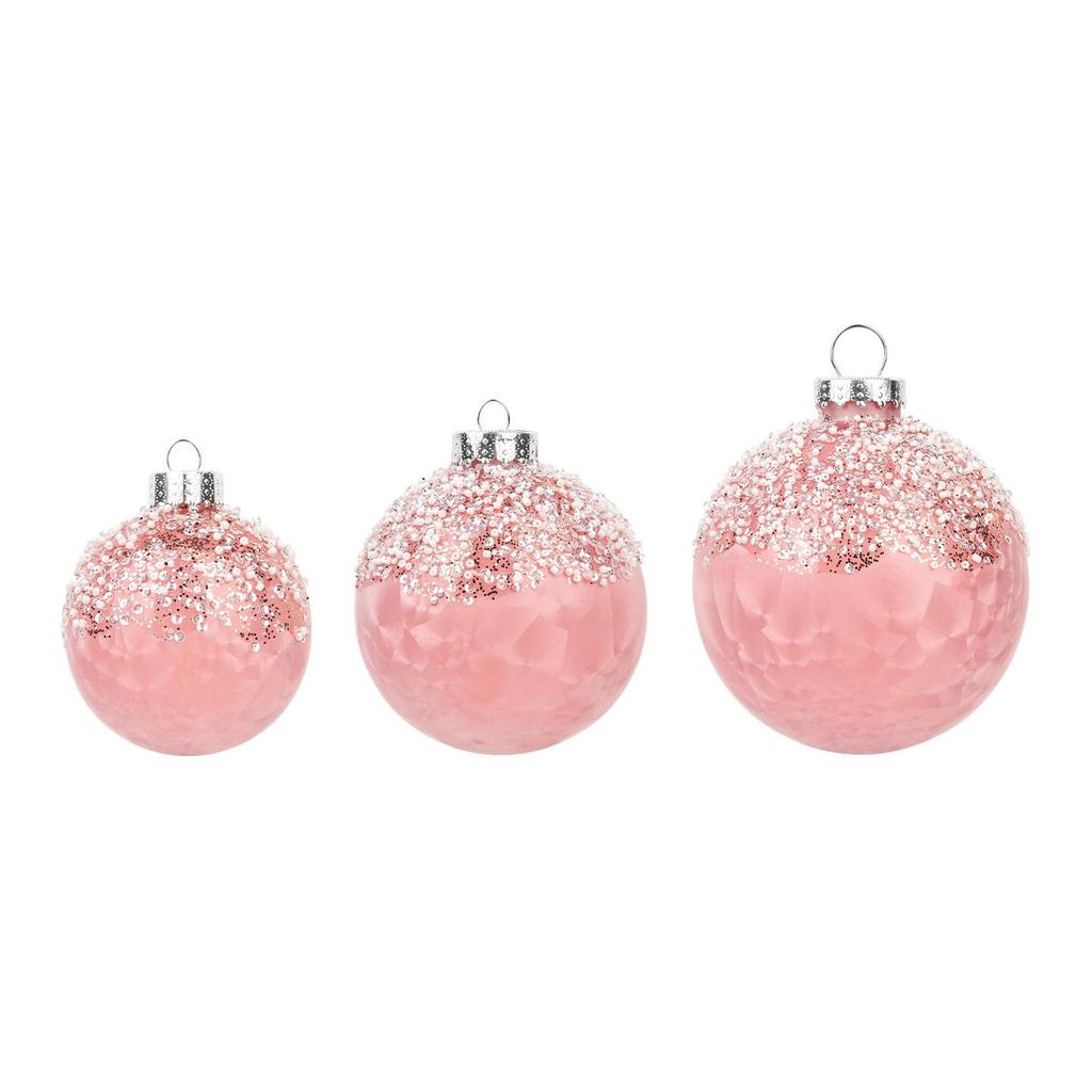 Girly Pink Christmas Ornaments: 8/10/12CM Plastic Ball, Vines, and Wreaths for Tree Decoration