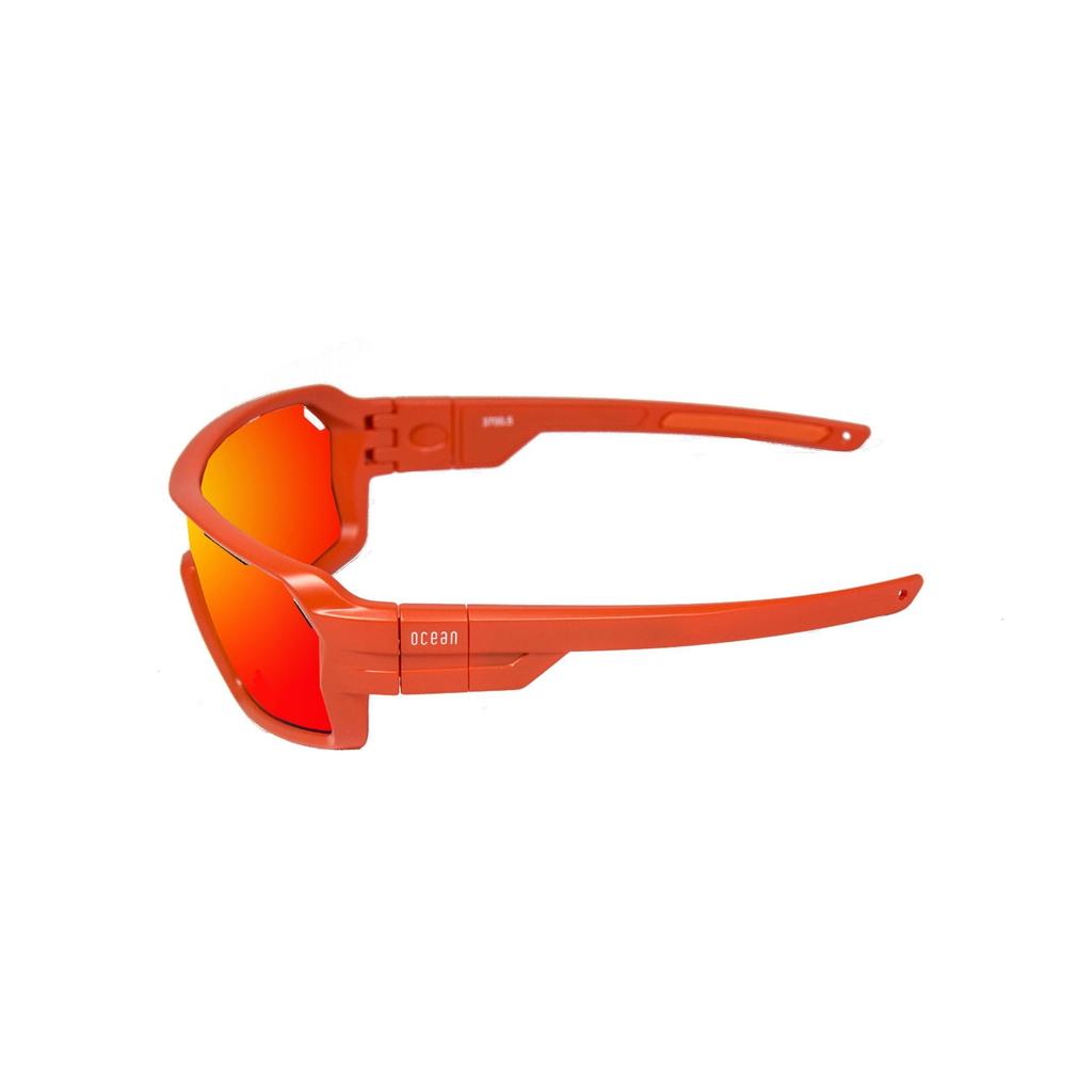 OCEAN CHAMELEON Floating UV Recycled Interchangeable Frame Matte Red Red REVO Sunglasses, Protection, Materials, & Strap, (Polarized Lenses),