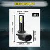 2x Led Canbus Car Bulb High Power 881 H27 6000K White Fog Light Diode Lamp 12V 90W For Hyundai Getz 2002-2009