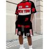 Simple Comfortable Suit Men's Print Fashion Sport Wear Men’s