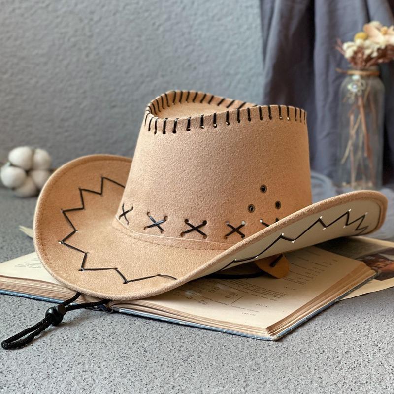Chapéu de cowboy ocidental infantil verão exterior proteção solar viseira viagem chapéu de cavaleiro aba larga chapéu jazz masculino