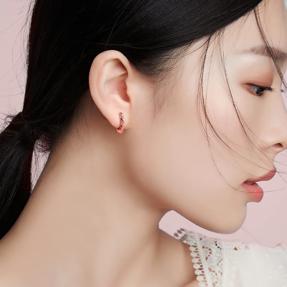 hoop always pink for people in their and perfect as a gift FH.bird earrings, on, 18k, hypoallergenic, "Romantic Relationship", gold, earrings, ring,