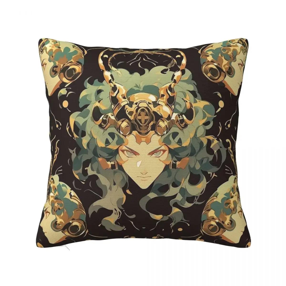 

Подушка с рисунком наушников, креативный художественный стиль, Медуза, квадратная наволочка, полиэстер, чехол для диванной подушки, смешной декор, наволочка для декоративной подушки 66x66cm