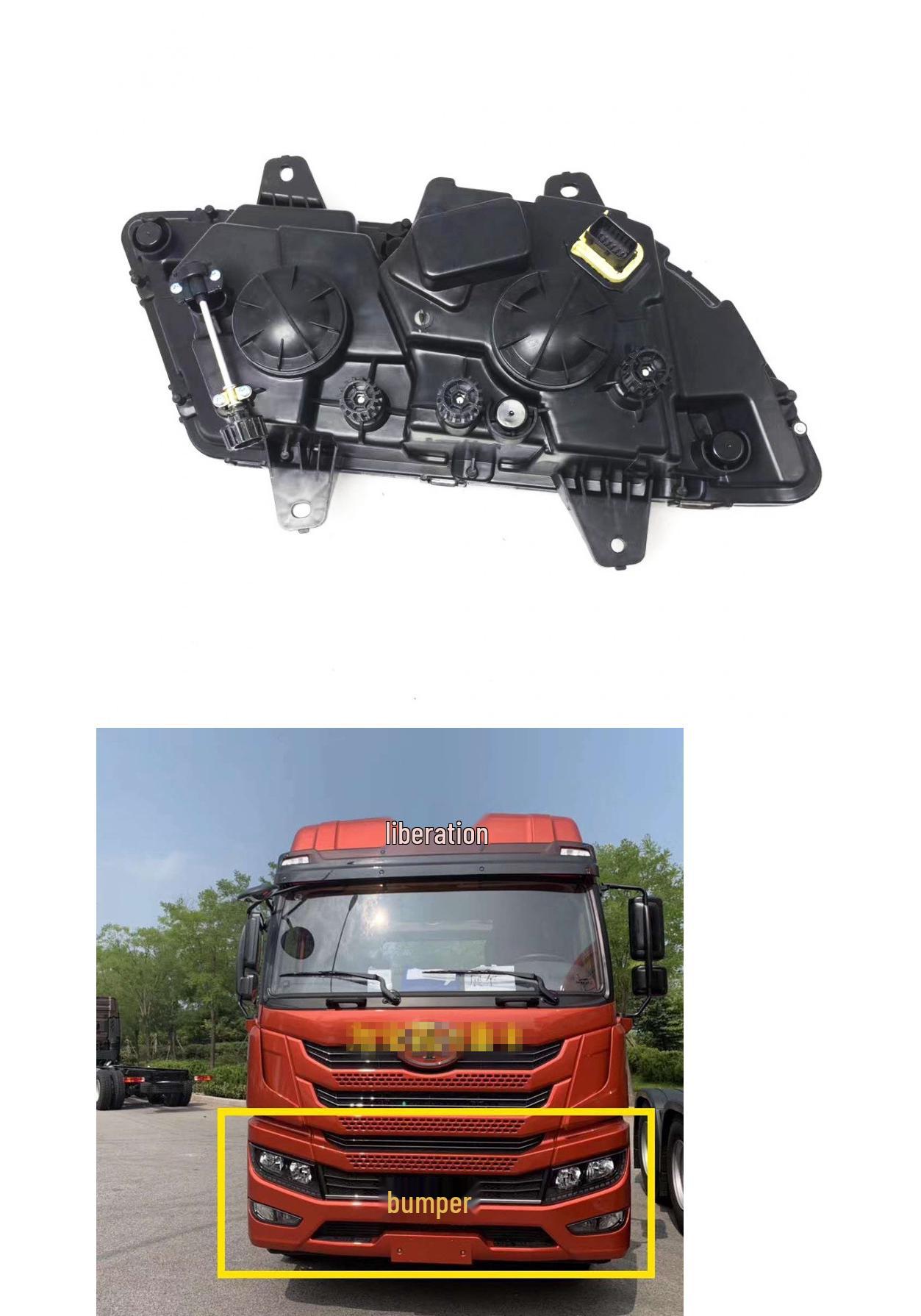 

Jiefang Hantv Heavy Truck 2.0 Headlight Assembly - New Hantwei Tractor Front and Fog Lights Original Premium Fog Light Driver s Side