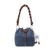 Drawstring Small Bag Women's Shoulder Messenger Bag 2025 Spring New Versatile Ins Foreign Denim Bucket Bag Tide