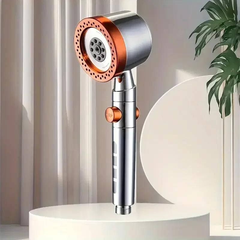 5-mode New High Pressure Water-saving Filter Shower Head Handheld Shower Head One-button Stop Bathroom Accessories Set