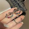 Colorful Finger Rings Party Accessories Geometric Flower Weddings Rings Alloy Texture Suitable for Fashion Casual Looks