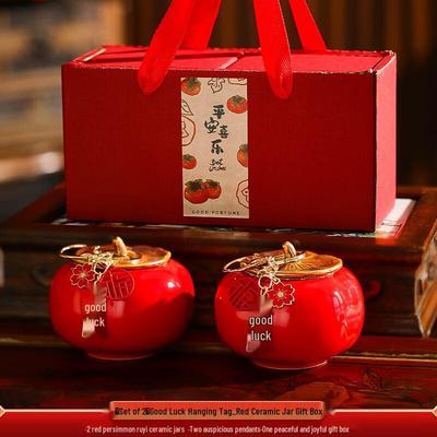 New Year Lucky Persimmon Ceramic Ornament